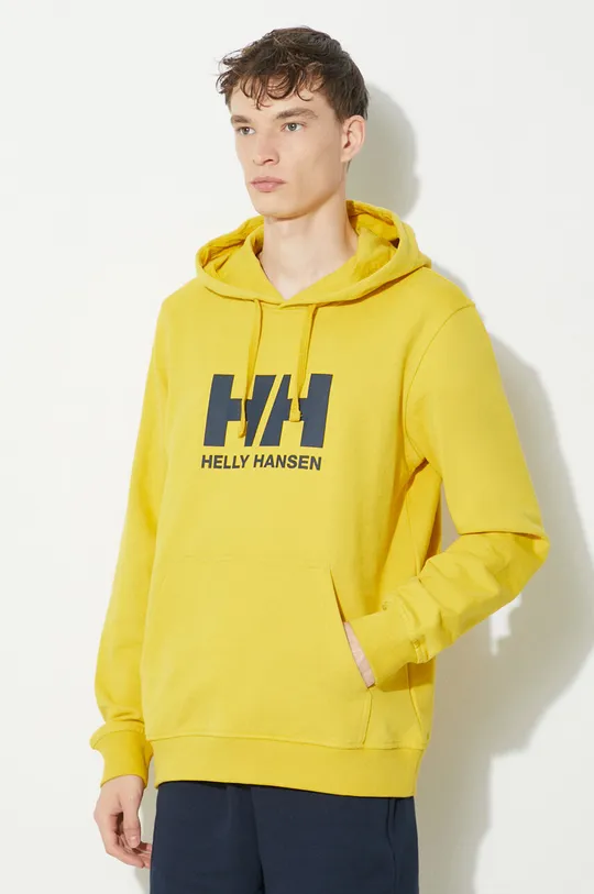 κίτρινο Βαμβακερή μπλούζα Helly Hansen Ανδρικά