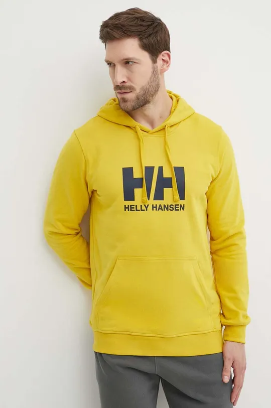 rumena Bombažen pulover Helly Hansen