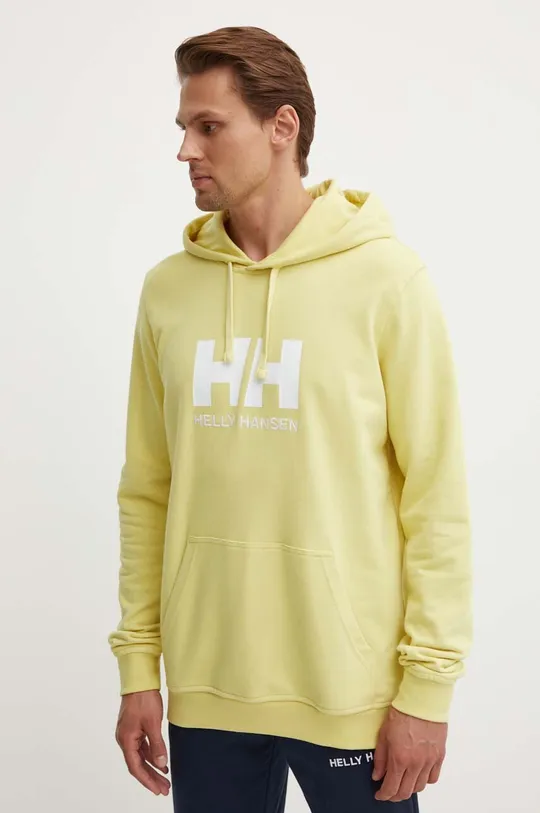 yellow Helly Hansen cotton sweatshirt HH LOGO HOODIE Men’s