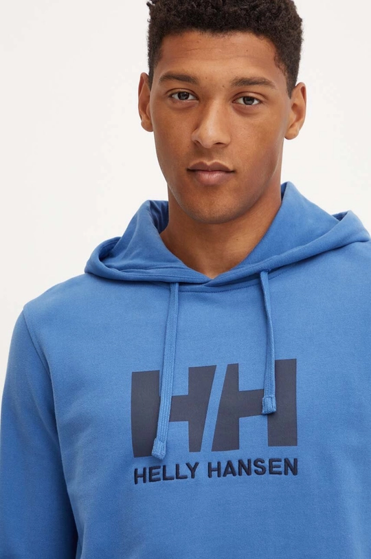 plava Pamučna dukserica Helly Hansen HH LOGO HOODIE