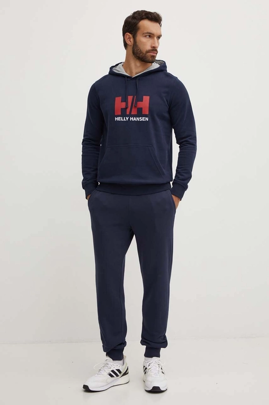 Helly Hansen bluză HH LOGO HOODIE 33977 bleumarin SS24