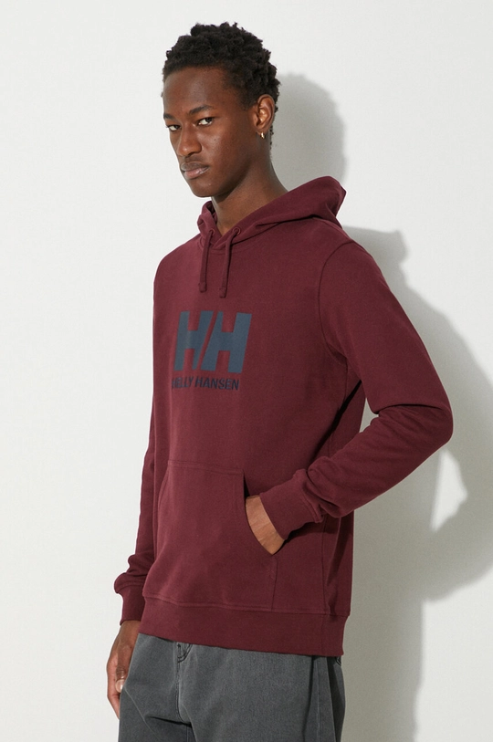 Oblečenie Bavlnená mikina Helly Hansen HH LOGO HOODIE 33977 burgundské