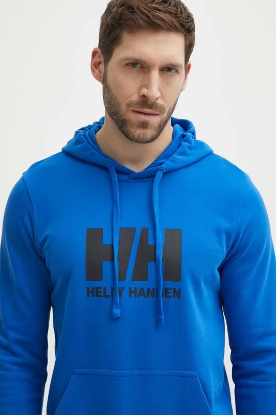 μπλε Βαμβακερή μπλούζα Helly Hansen