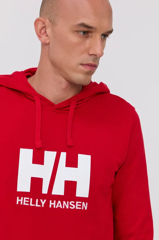 red Helly Hansen sweatshirt HH LOGO HOODIE