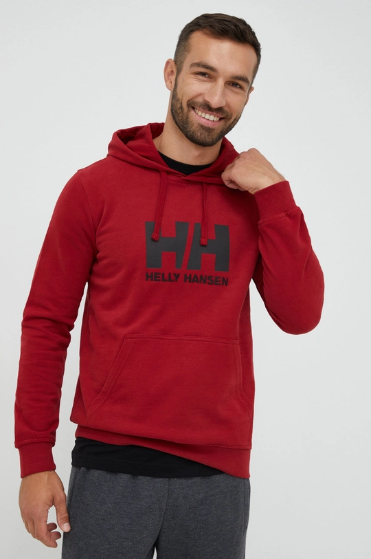 bordo Helly Hansen Dukserica HH LOGO HOODIE Muški