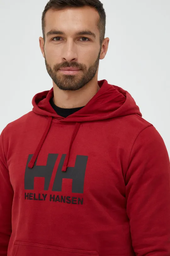 maroon Helly Hansen sweatshirt HH LOGO HOODIE