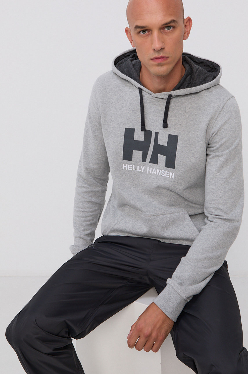 šedá Mikina Helly Hansen HH LOGO HOODIE Pánský