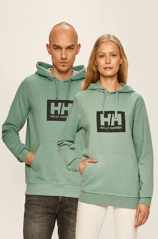 turquoise Helly Hansen cotton sweatshirt Unisex