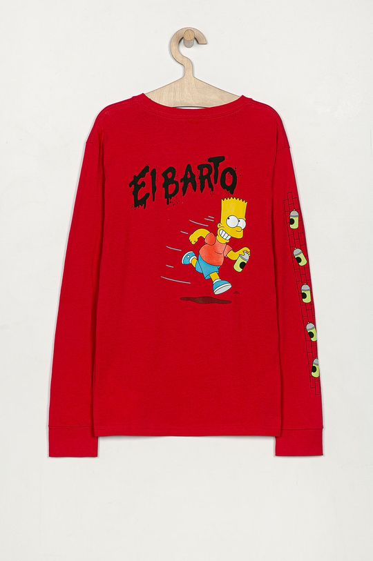 Vans - Detské tričko s dlhým rukávom x The Simpsons 129-173 cm červená