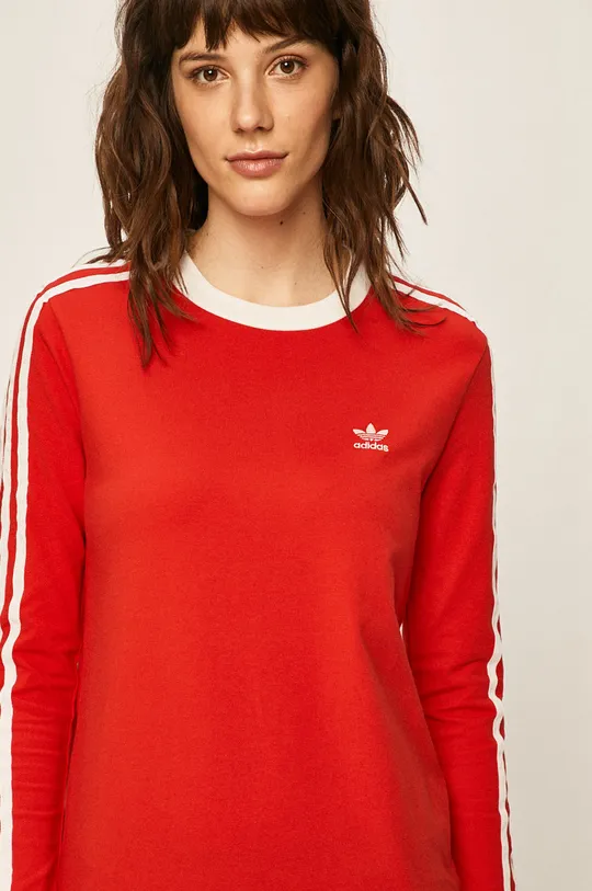 červená adidas Originals - Tričko s dlhým rukávom FM3294