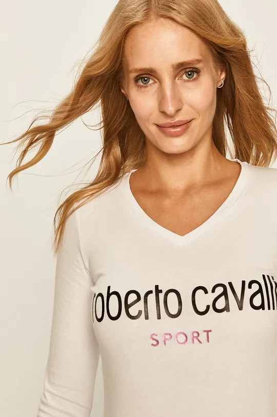 biela Roberto Cavalli Sport - Tričko s dlhým rukávom
