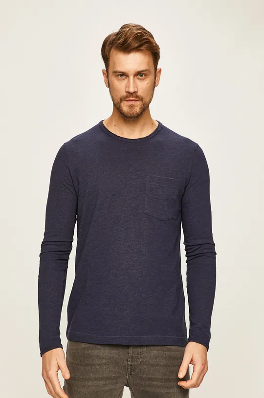 tmavomodrá Selected Homme - Pánske tričko s dlhým rukávom Pánsky
