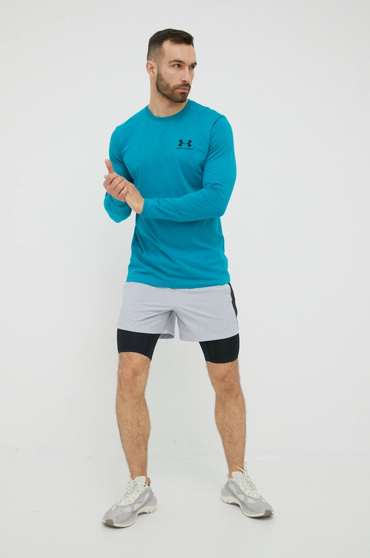 Under Armour longsleeve turkusowy