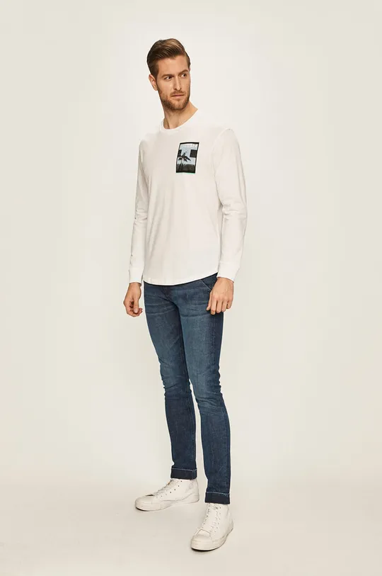 Lee - Pánske tričko s dlhým rukávom biela