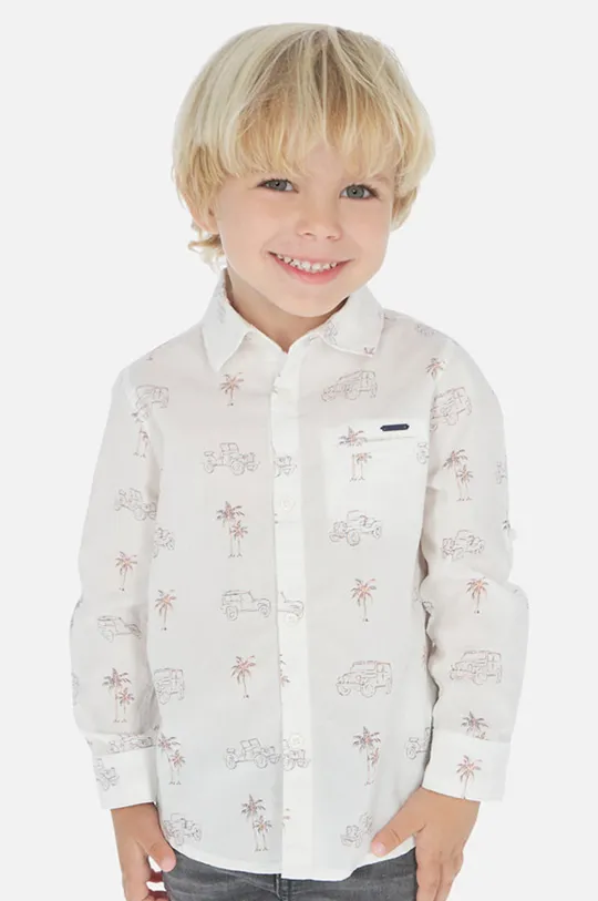 белый Mayoral - Детская рубашка 92-134 см. Для мальчиков