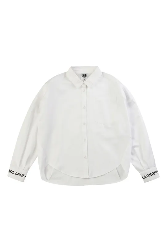 biały Karl Lagerfeld - Koszula dziecięca 114-150 cm Z15244 Dziewczęcy