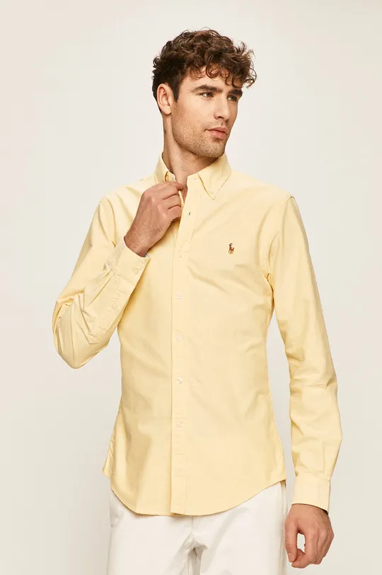 κίτρινο Polo Ralph Lauren - Πουκάμισο Ανδρικά
