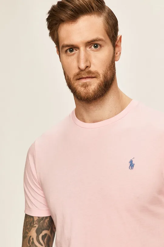 różowy Polo Ralph Lauren - T-shirt 710671438145 Męski