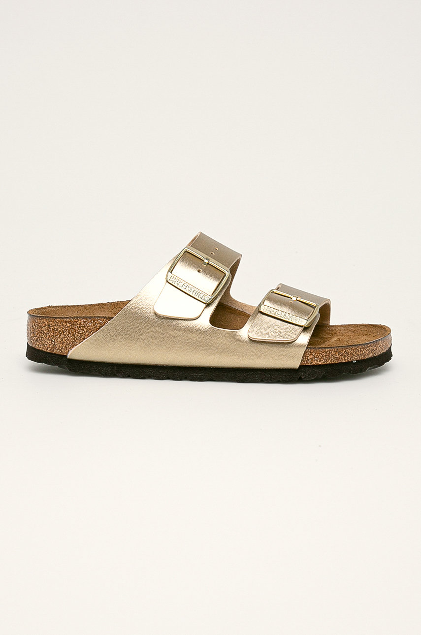 złoty Birkenstock - Klapki Arizona Damski