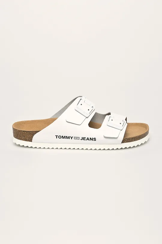 biela Tommy Jeans - Kožené šľapky Dámsky