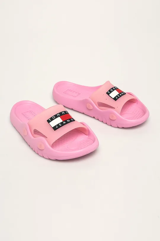 Tommy Jeans - Papucs cipő rózsaszín