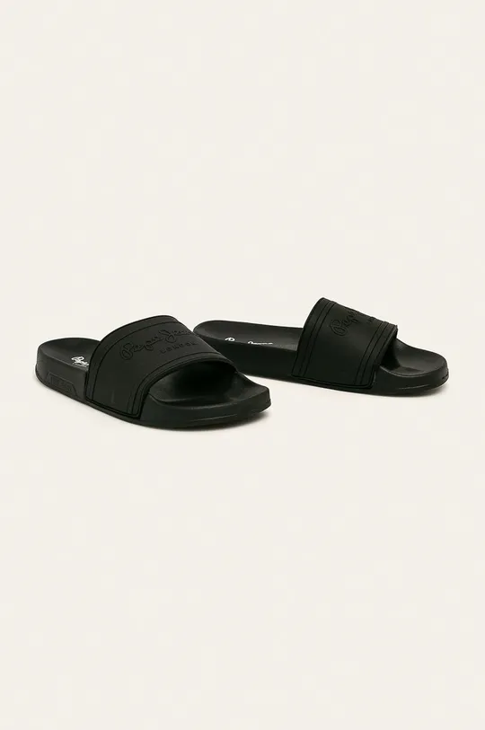 Pepe Jeans - Papucs cipő Slider Unisex fekete