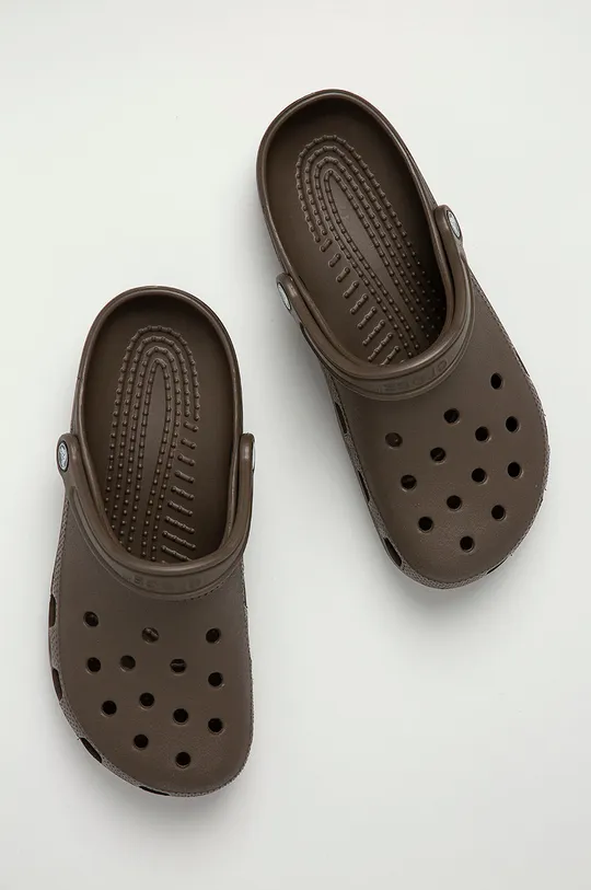 brown Crocs sliders Classic