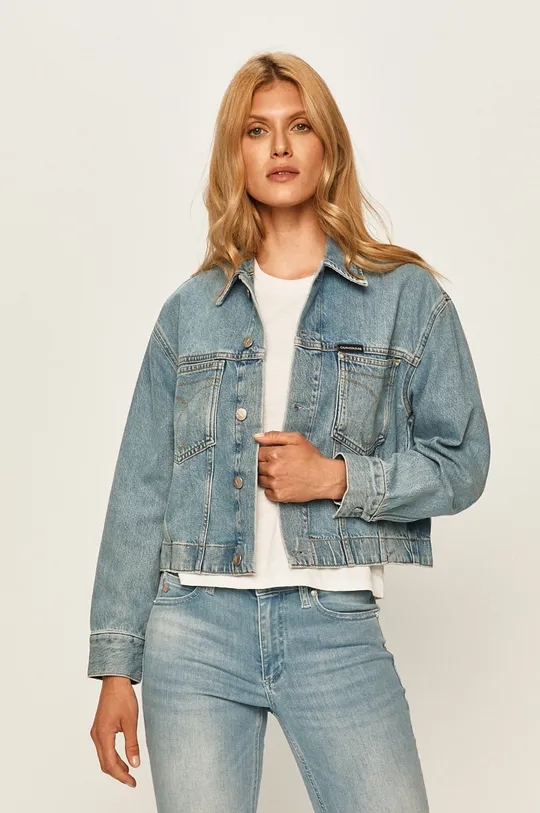 modrá Calvin Klein Jeans - Rifľová bunda Dámsky