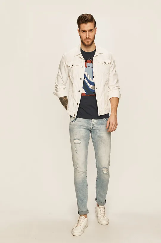 Pepe Jeans - Rifľová bunda Belife biela