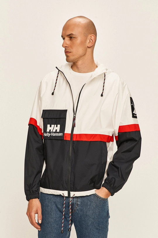 white Helly Hansen rain jacket Men’s