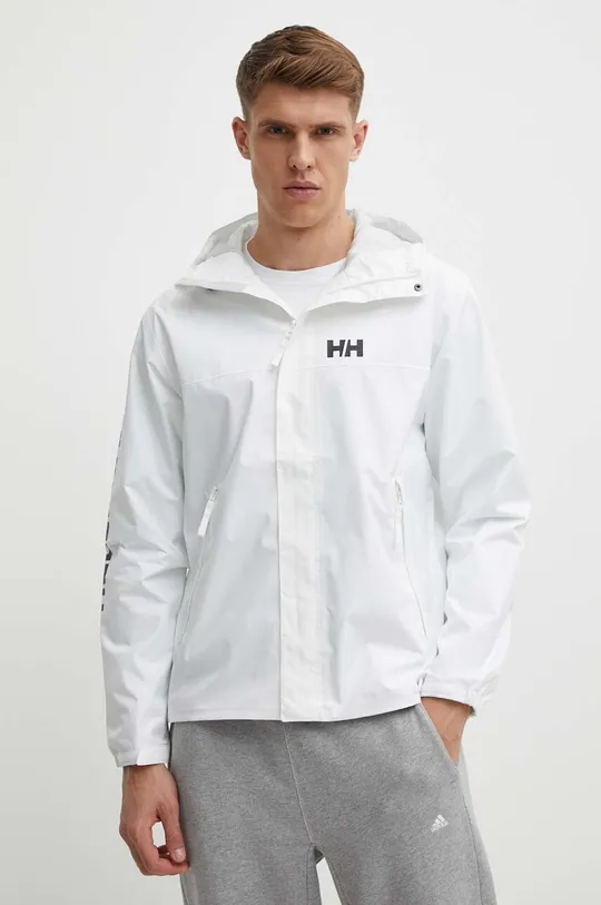 white Helly Hansen rain jacket Men’s