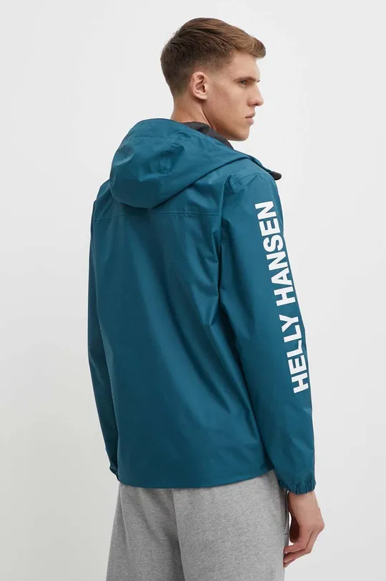 Helly Hansen rain jacket Main: 100% Polyester Other materials: 100% Polyurethane Lining 1: 100% Polyester Lining 2: 100% Polyamide