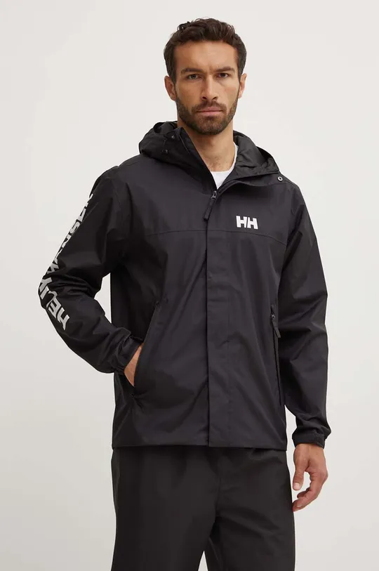 black Helly Hansen rain jacket Men’s