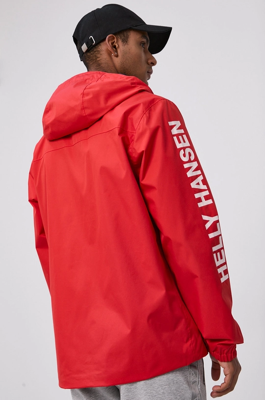 Helly Hansen rain jacket  Basic material: 100% Polyester Other materials: 100% Polyurethane Lining 1: 100% Polyester Lining 2: 100% Polyamide