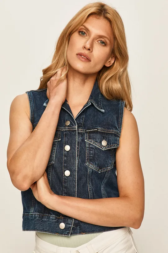 tmavomodrá Calvin Klein Jeans - Rifľová vesta