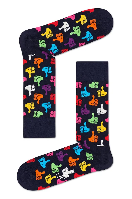 tmavomodrá Happy Socks - Ponožky Thumbs Up Dámsky