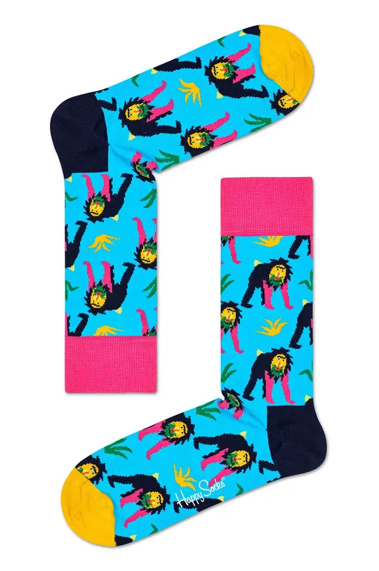 modrá Happy Socks - Ponožky Monkey Dámsky