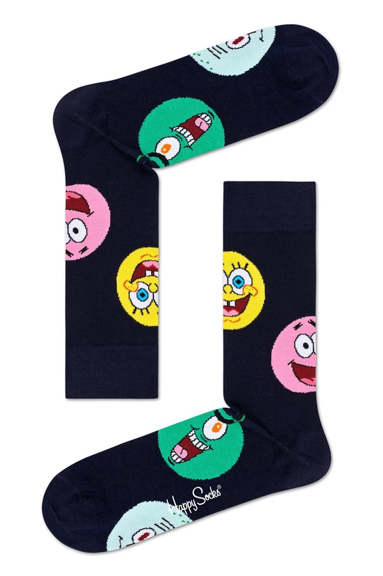 čierna Happy Socks - Ponožky x Sponge Bob Circle Of Friends Dámsky