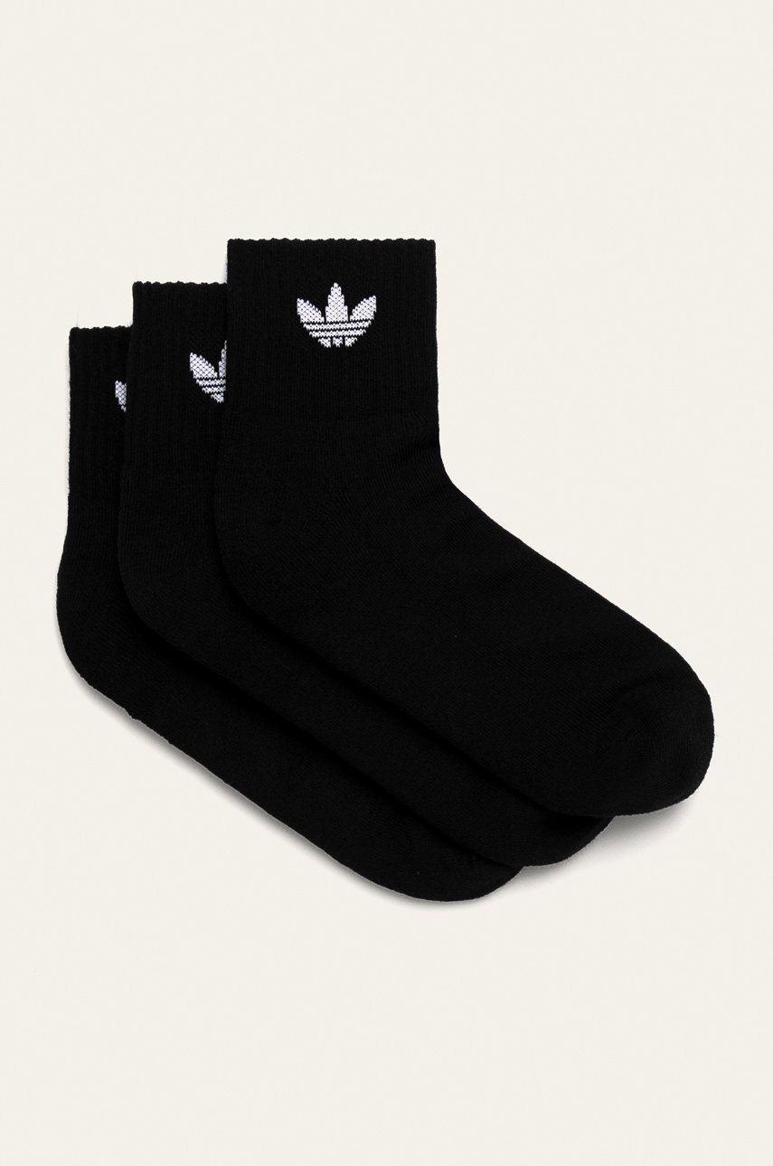 črna adidas Originals nogavice (3-pack) Moški