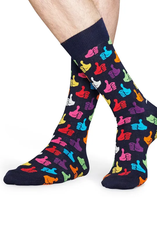 Happy Socks - Ponožky Thumbs Up tmavomodrá