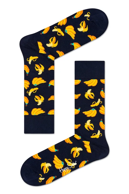 tmavomodrá Happy Socks - Ponožky Banana Pánsky