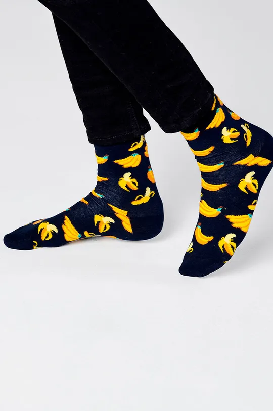 Happy Socks - Ponožky Banana tmavomodrá