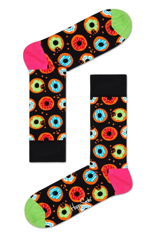 čierna Happy Socks - Ponožky Donut Pánsky