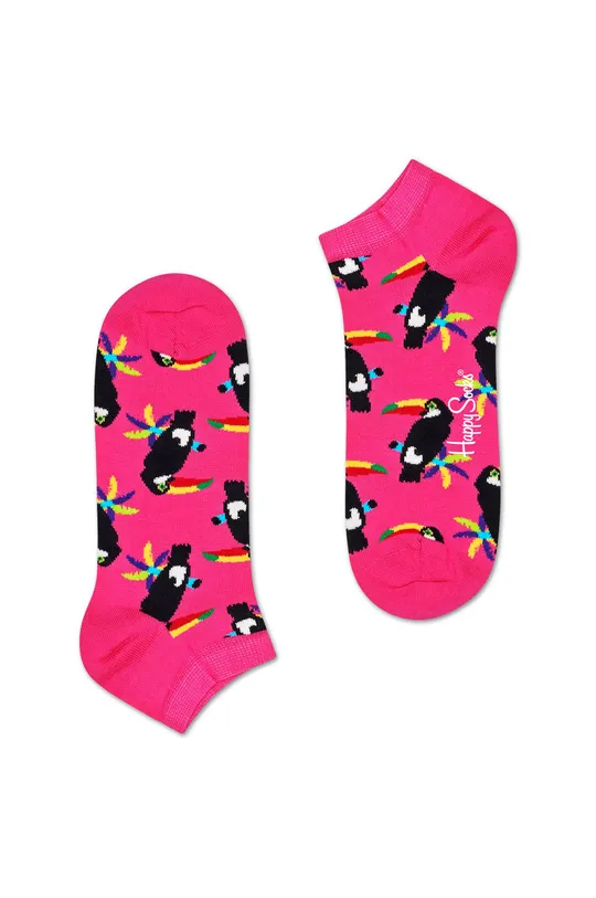 růžová Happy Socks - Kotníkové ponožky Toucan Pánský