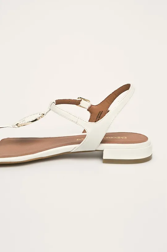 biela Emporio Armani - Kožené sandále