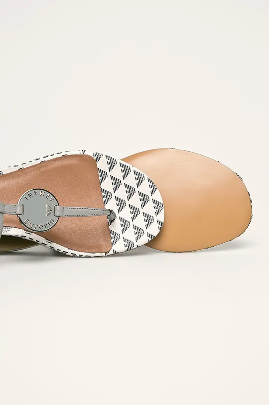 сірий Emporio Armani - Шкіряні сандалі