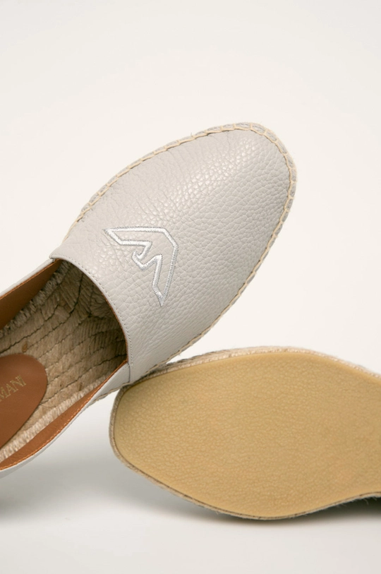 szürke Emporio Armani - Bőr espadrilles