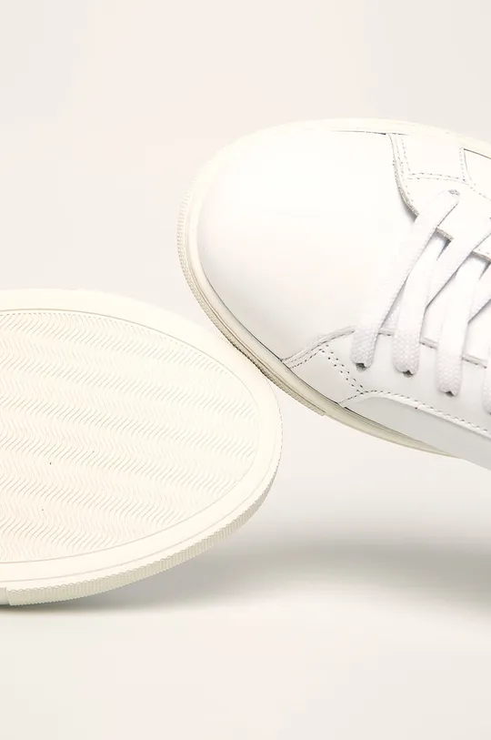 biela Emporio Armani - Kožená obuv