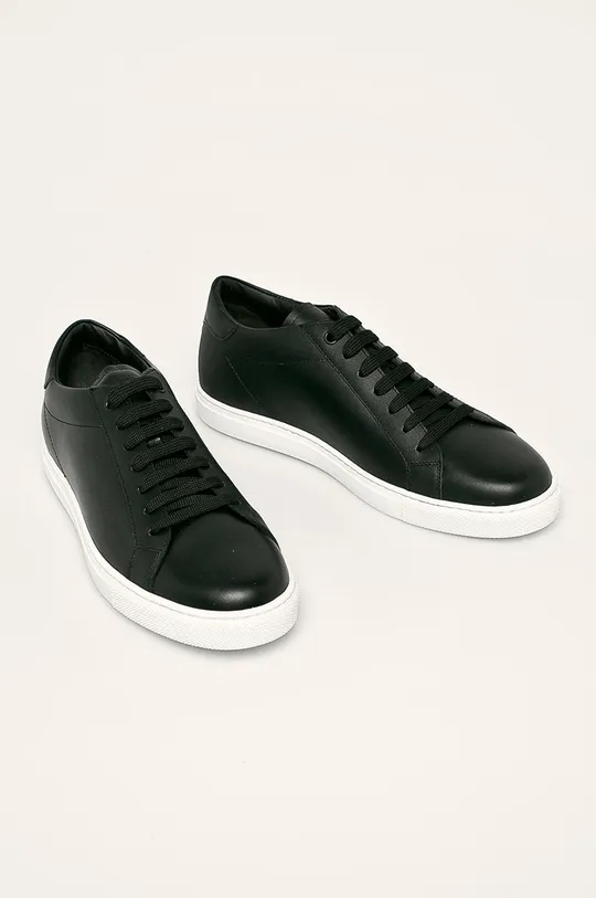 Emporio Armani - Кожаные кроссовки чёрный