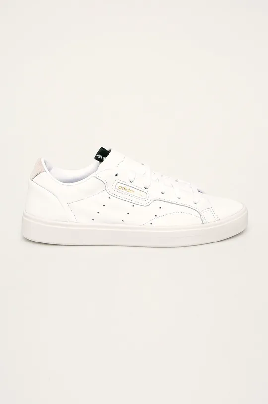 white adidas Originals leather shoes Sleek Women’s